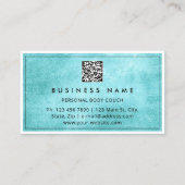 QR-CODE-Logo: Massaged Green Water Visitekaartje (Achterkant)