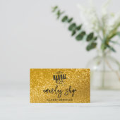 QR Code Logo Online Glitter Gold Professional Visitekaartje (Staand voorkant)