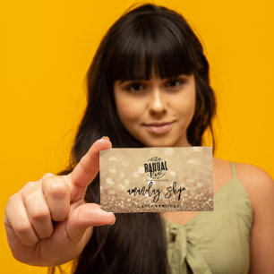 QR Code Logo Online Winkelgoud Glitter Visitekaartje