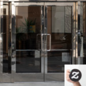 QR Code Logo openingstijden voor zakelijke gebruik Raamsticker (Kantoordeur)