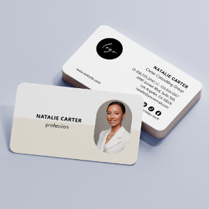 QR CODE Logo OVAL Foto Professionele IVOOR CRÈME Visitekaartje