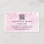 QR-CODE Logo Sculpting Massage Care Roze Visitekaartje (Achterkant)