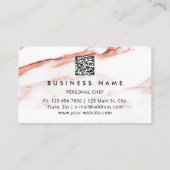 QR CODE Logo Sculpting Massage Marble Roos Visitekaartje (Achterkant)