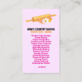 QR Code, Logo & Slogan (Handmade Chef) Cake Bakery Visitekaartje (Achterkant)