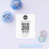 QR Code Logo Social Media Business Flyer (Enkel)