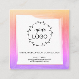 *~* QR Code LOGO - Social Media iconen vet kleuren Vierkante Visitekaartje