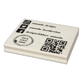 Qr code logo sociale media pictogrammen rubberstem 	rubberstempel (Stempel)
