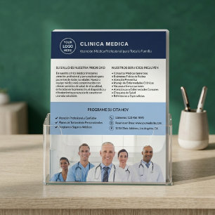 QR-code logo van de Spaanse medische kliniek arts Flyer