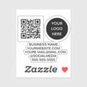 QR Code Logo Vinyl Bedrijf Sticker (Vel)