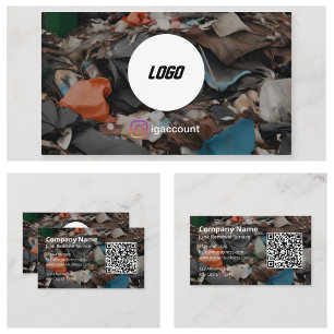 QR-code logo voor afvalverwijdering Visitekaartje