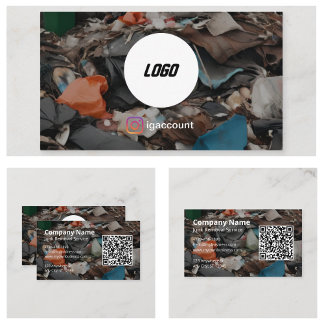 QR-code logo voor afvalverwijdering Visitekaartje