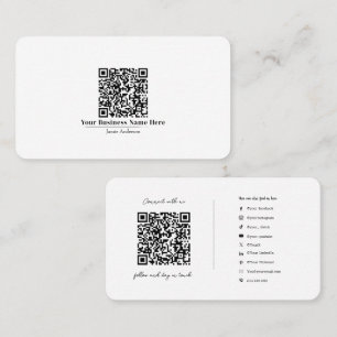 QR-code logo voor sociale media-verbinding Visitekaartje