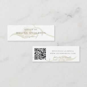 QR Code Logo Wilde bloem Daisy Social Media Mini Visitekaartje