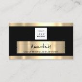 QR CODE-Logo zwart kopen Visitekaartje (Voorkant)