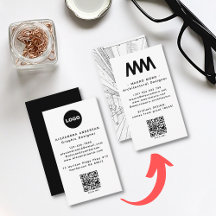 QR Code Logo Zwart Wit Minimalistisch Modern
