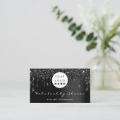 Qr Code Logo - zwarte schijven - Professional Visitekaartje (Staand voorkant)