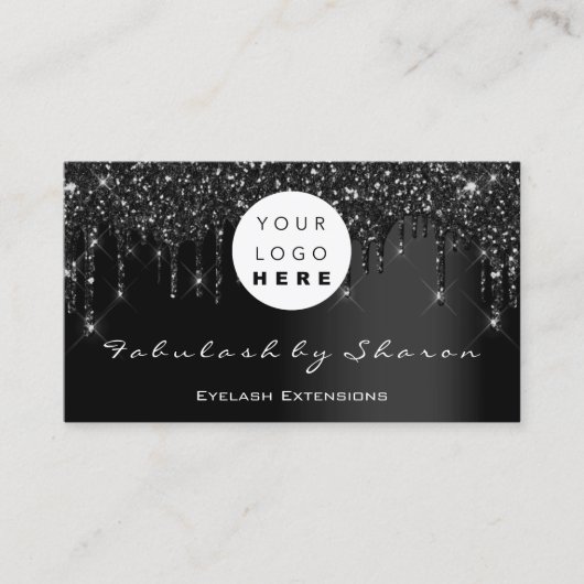 Qr Code Logo - zwarte schijven - Professional Visitekaartje (Voorkant)