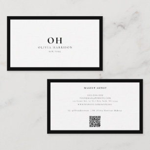 QR-code Luxury Minimalistisch Visitekaartje