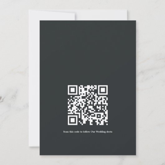 QR Code Macabre Deep Amethyst Paarse Rozen Kaart (Achterkant)