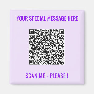 QR Code Magnet Gift met aangepaste tekst en kleure Magneet