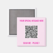 QR Code Magnet Votre texte spécial cadeau surprise (Recto/Verso)