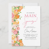 QR Code Main Squeeze Citrus Vrijgezellenfeest Kaart (Voorkant)