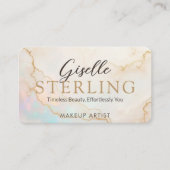 QR Code Makeup Artist Opal Stone  Visitekaartje (Voorkant)