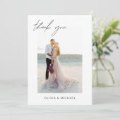 QR Code Mariage Merci photo minimaliste (Debout devant)