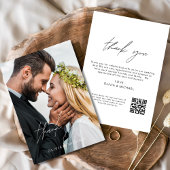 QR Code Mariage Merci photo minimaliste