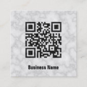 QR-code marmer Vierkante Visitekaartje (Voorkant)