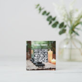 QR-code massagetherapeut Vierkante Visitekaartje (Staand voorkant)
