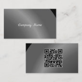 Qr-code Matig zwart, modern Visitekaartje (Voorkant / Achterkant)