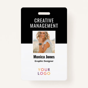 QR Code Medewerker Foto Zwart Badge