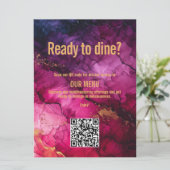 QR code menu Elégance céleste marbre (Debout devant)