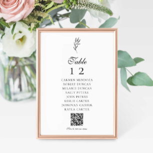 QR-code Menu Minimaal Elegante zitplaats Grafiek H