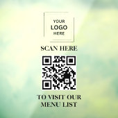 QR-code Menu Vinyl Raam Sticker Bord (Vel 3)