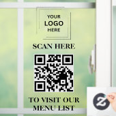 QR-code Menu Vinyl Raam Sticker Bord (Huis)