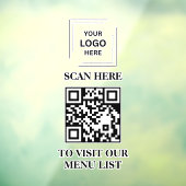 QR-code Menu Vinyl Raam Sticker Bord (Vel 3)