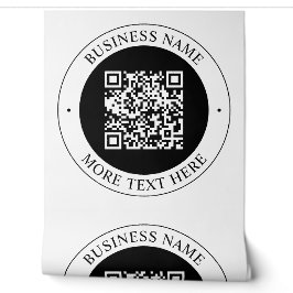 QR-code met bedrijfsnaam bewerkbare cirkelvormige Behang