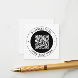 QR-code met bedrijfsnaam bewerkbare cirkelvormige Informatiekaartje