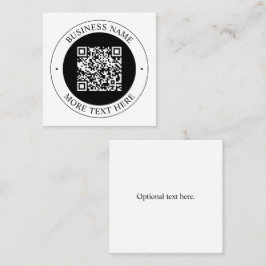 QR-code met bedrijfsnaam bewerkbare cirkelvormige Vierkante Visitekaartje