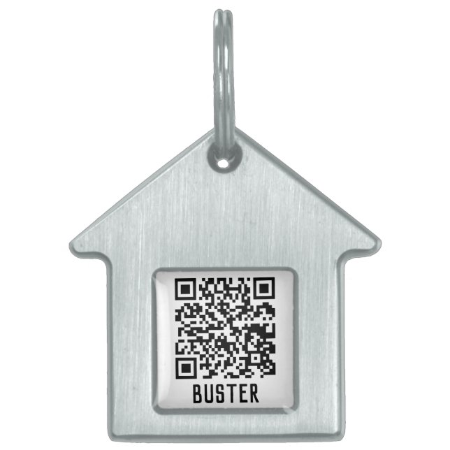 QR-code met naam Huisdieren Naamplaatje (Voorkant)