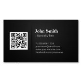 QR-code met Professional Elegant Black Mesh Magnetisch Visitekaartje (Voorkant)