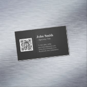 QR-code met Professional Elegant Black Mesh Magnetisch Visitekaartje (Voorbeeld)