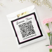 QR-code met script cursief handschrift Bedankzakje (Gezegeld)