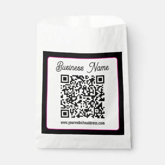 QR-code met script cursief handschrift Bedankzakje (Voorkant)