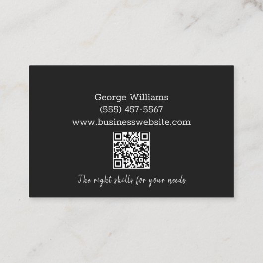 QR-code metaalgietersfabrikant Visitekaartje (Achterkant)