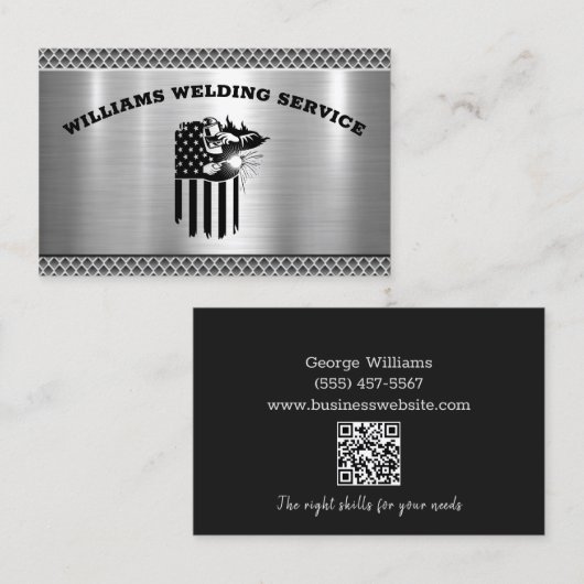 QR-code metaalgietersfabrikant Visitekaartje (Voorkant / Achterkant)