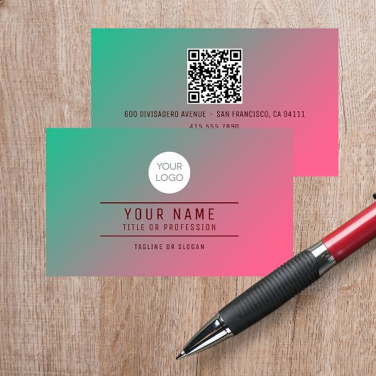 QR Code Miami Blend Name Professional Contactkaartje