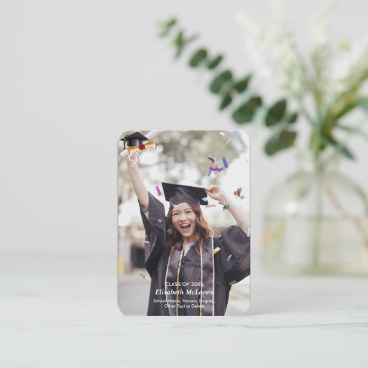 QR Code Mini Afstuderen foto aankondiging invoegen (Staand voorkant)